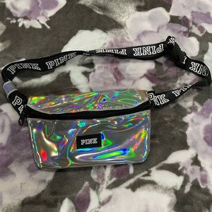 Pink “holographic” belt bag